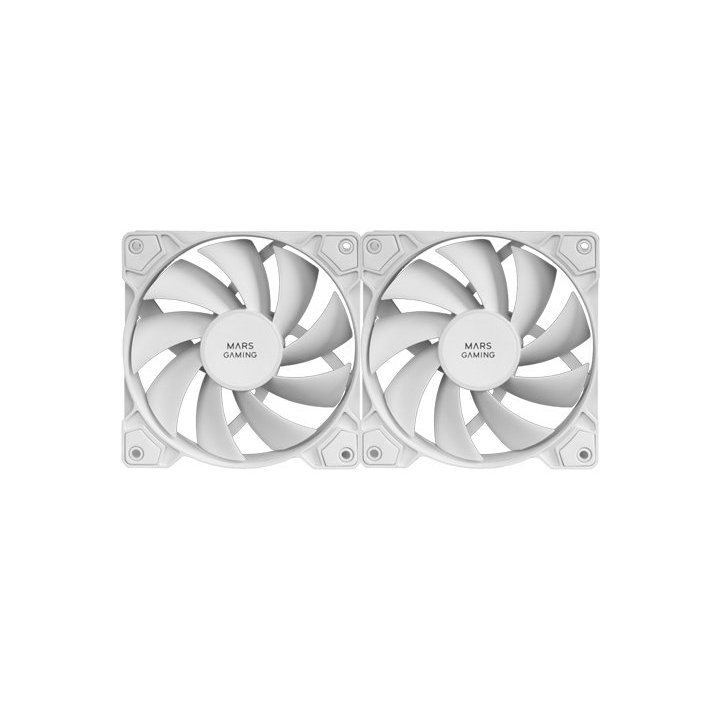 Kit 2xventilador Interno Mars Gaming Mf-pwmx2 White Rodamientos De Fluido Dinamico Sistema Pwm