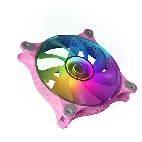 Ventilador Interno Mars Gaming Mf-3d Pink 12x12cm Argb Efecto Espejo Infinito