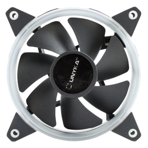 Ventilador Interno Unyka Candy 120mm Anillo Led Rojo 7 Aspas 1400rpm