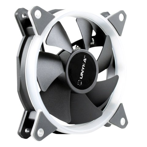 Ventilador Interno Unyka Candy 120mm Anillo Led Rojo 7 Aspas 1400rpm