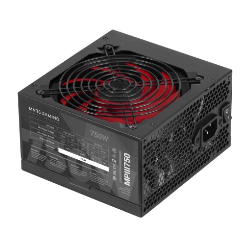 Fuente De Alimentacion Tacens Mars Gaming Mpiii 750w, Eficiencia 85% Pfc Activo Vent 12x12 14db Haswell Destinada Para Repara