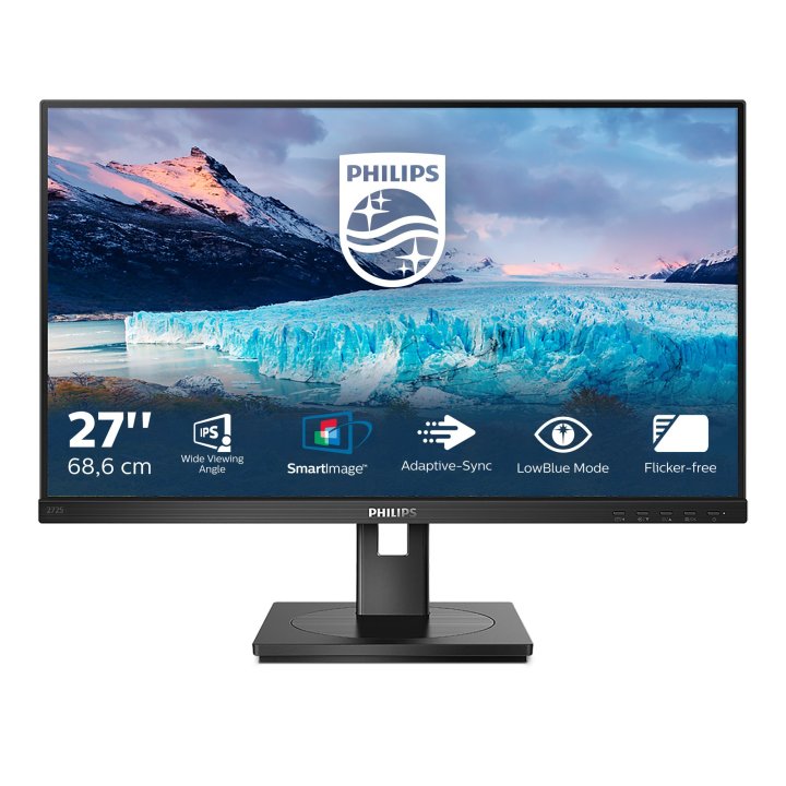 Monitor Philips 24" 272s1ae Dmi Dvi-d Vga Displayport Full Hd 1920 X 1080 75hz 4ms Vesa