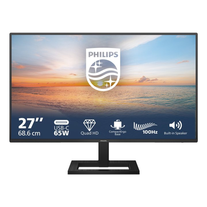 Monitor Philips 27" 27e1n1600ae Hdmi Usb-c Salida Audio Qhd  2560 X1440 100hz 1ms Vesa