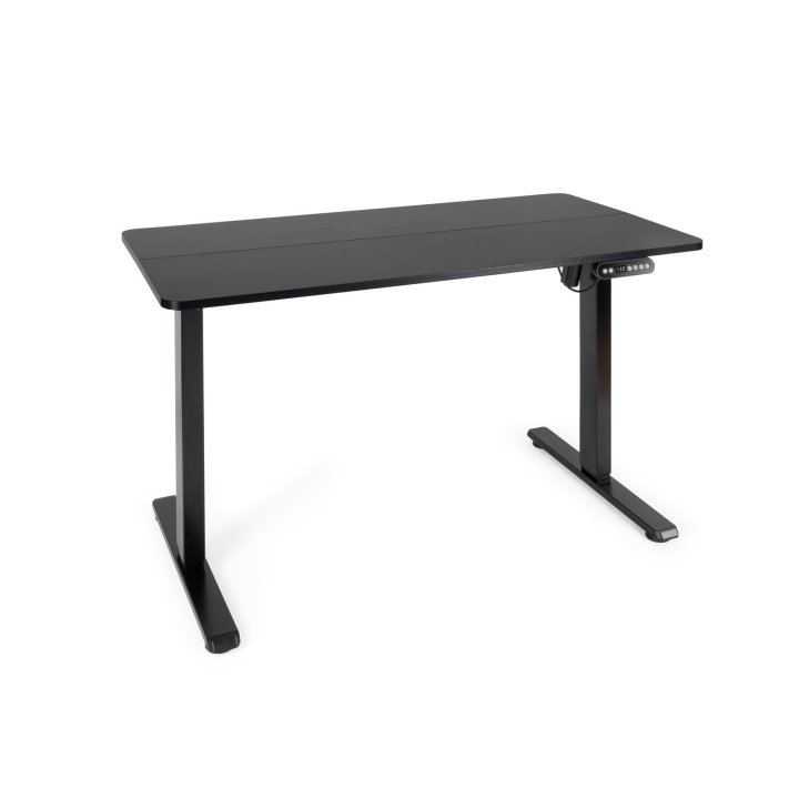 Mesa De Escritorio Motorizada Tooq Tqessd22-bk Atlas Black Acero Tablero Mdf 18mm 1200x600mm Alt. Re