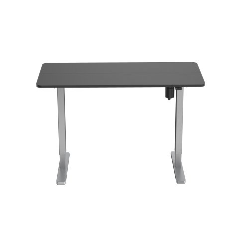 Mesa Electrica Ergonomica Altura Regulable Tablero Negro 120x60 Color Estructura Gris Control Tactil Altura Desde 68cm-118cm