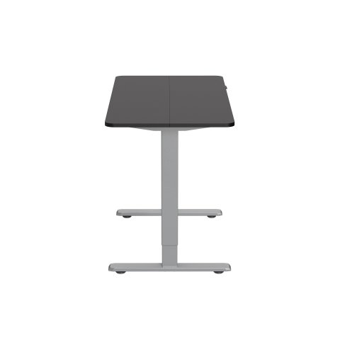 Mesa Electrica Ergonomica Altura Regulable Tablero Negro 120x60 Color Estructura Gris Control Tactil Altura Desde 68cm-118cm