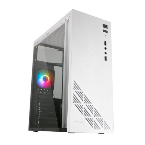 Caja Atx Semitorre Gaming Mars Gaming Mc100 White Frontal Y Chasis En Acero Ultra-ligero 1xventilador 120mm Trasero Rgb Venta