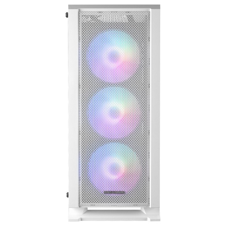 Caja Atx Semitorre Gaming Mars Gaming Mc-c White Frontal Metal-mesh Con 3 Ventiladores Frgb Ventana De Cristal Templado Sin F
