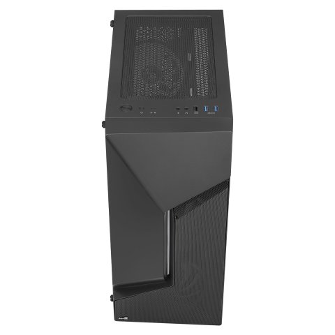 Caja Atx Semitorre Gaming Aerocool Scape Black V3 Frontal Con Linea Argb Incluye 3 Ventiladores Argb 2x140mm 1x120mm Trasero 