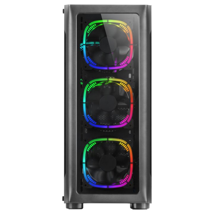 Caja E-atx Torre Gaming Mars Gaming Mc-neo Black Premium 4 Ventiladores Argb Frontal Y Lateral De Cristal Templado Sin Fuente