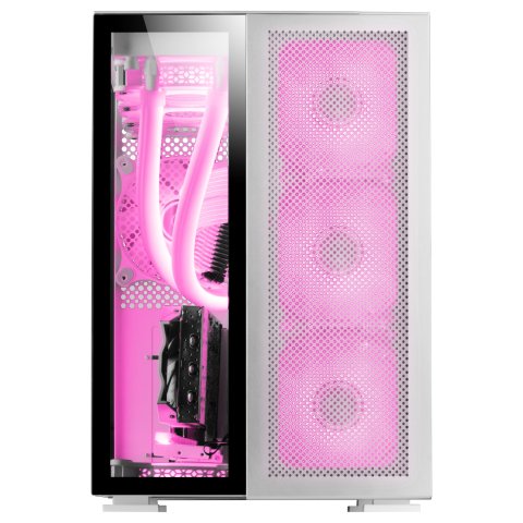 Caja E-atx Torre Gaming Mars Gaming Mc-nova Custom Xxl Lateral Y Parte De Frontal En Cristal Templado Sin Fuente De Alimentac