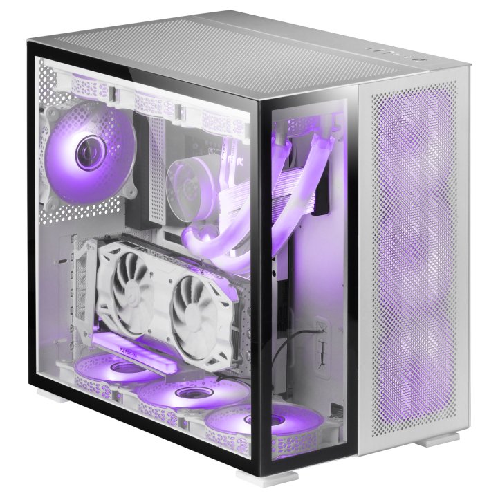 Caja E-atx Torre Gaming Mars Gaming Mc-nova Custom Xxl Lateral Y Parte De Frontal En Cristal Templado Sin Fuente De Alimentac