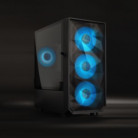 Caja Microatx Gaming Tooq Tqgcc901-b "seizure" Negra Micro Atx mini Itx Ventala Lateral Con Bisagra