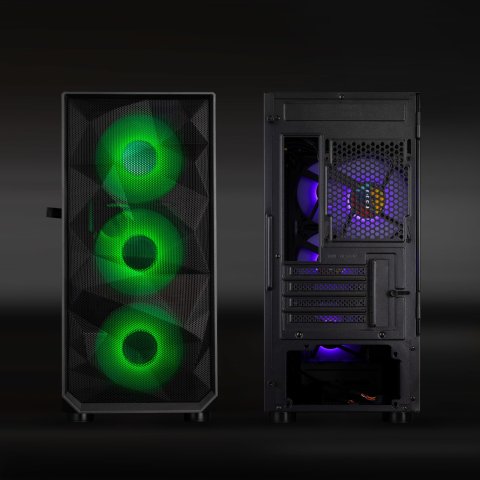 Caja Microatx Gaming Tooq Tqgcc901-b "seizure" Negra Micro Atx mini Itx Ventala Lateral Con Bisagra