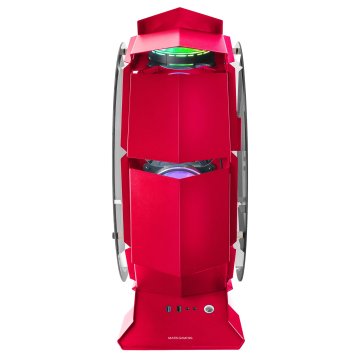 Caja Microatx Gaming Mars Gaming Mcorb Red Diseño Esferico Extremo Premium Doble Ventana De Cristal Templado Sin Fuente De Al 2