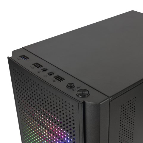 Caja Microatx Gaming Mars Gaming Mc300 Black Frontal Mesh 3xventiladores 120mm Rgb Lateral De Cristal Templado Sin Fuente De 