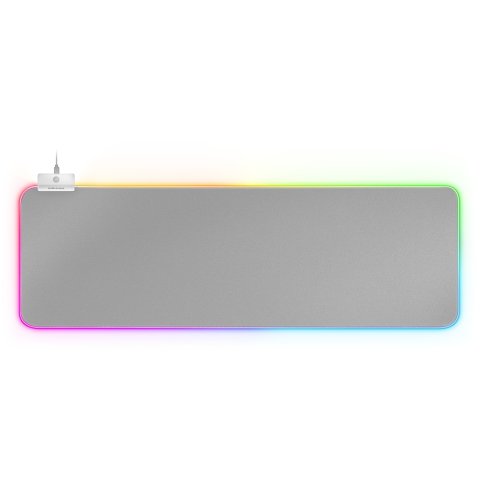 Alfombrilla Mars Gaming Mmprgb2s Silver Iluminacion Rgb En Contorno Tamaño Xxl 800x300mm 4mm Integra Hub 2xusb 2.0