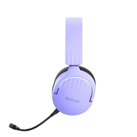 Headset Bluetooth Trust Gaming Fayzo Gxt 491 Lila 25305 Bt Y Usb 2.4ghz Microfono Desmontable Y Flexible Carga Usb-c Controle