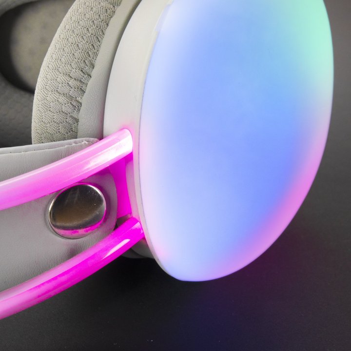 Headset Mars Gaming Mh-glow Pink Jack 3.5mm Y Alimentacion Por Usb Iluminacion 360º Chroma En Diadema Y Auriculares Sonido Ul