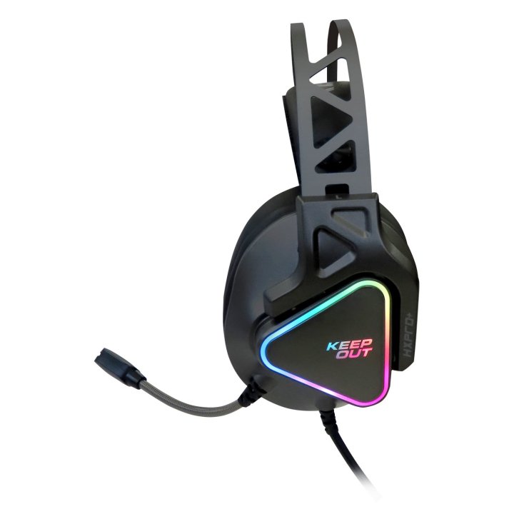 Headset Gaming Keepout Hx801 7.1 Con Altavoces De 53mm Usb 2.0 Iluminacion Rgb Microfono Plegable Compatible Pc ps4 ....