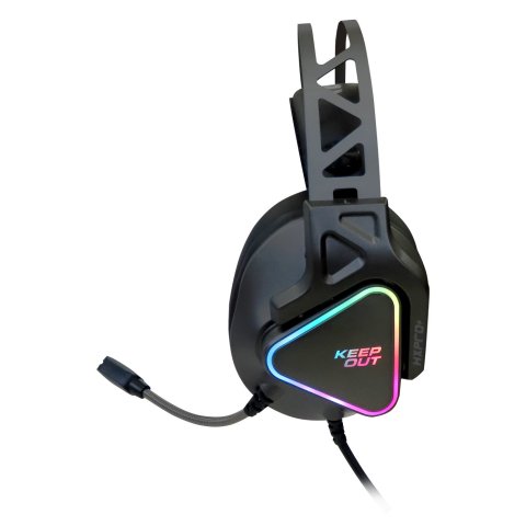 Headset Gaming Keepout Hx801 7.1 Con Altavoces De 53mm Usb 2.0 Iluminacion Rgb Microfono Plegable Compatible Pc ps4 ....