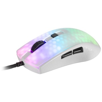 Mouse Mars Gaming Rgb Mmr Translucido White 12800dpi Ultra Ligero 58g Iluminacion Rgb Switches Mecanicos Huano Programables 2