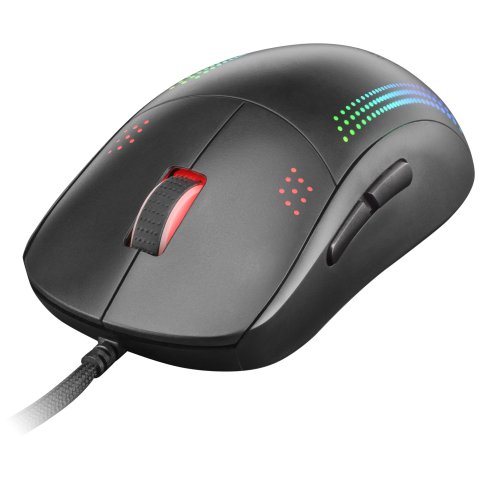 Mouse Mars Gaming Rgbmmpro Black Ambidiestro 32k Dpi Optica Pixart 3335pro 9 Botones 4 De Ellos Extraibles Switeches Mecanico