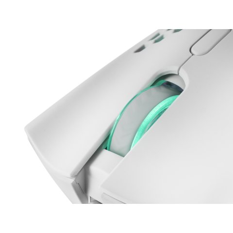 Mouse Mars Gaming Rgb Mmex Dise¾o Hive White 32kdpi Pixart 3389pro Switch Superficie Perforada Iluminacion Rgb Chroma