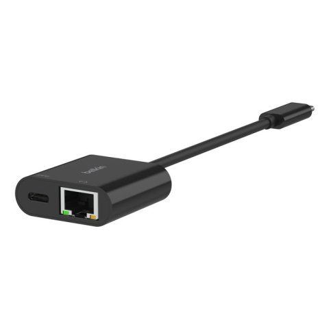 Adaptador Belkin Inc019btbk Usb-c A Ethernet + Carga 100w Color Negro