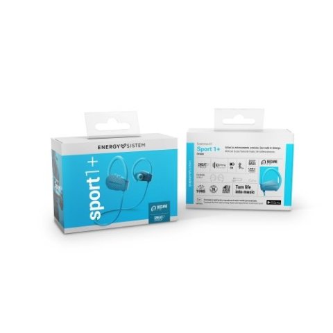 Auricular Intrauditivo Bluetooth Energy Sistem Sport 1+ Ocean Bt 5.1 Secure-fit Carga Usb-c 8h Microfono 