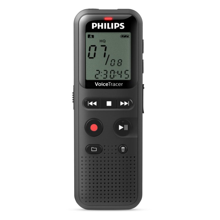 Grabadora De Voz Philips Dvt1160 Voice Tracer 8khz 8gb Color Negro