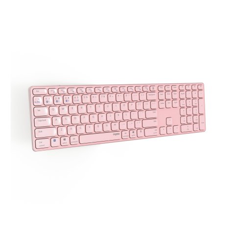 Teclado Rapoo Wireless Y Bluetooth E9800m 2.4ghz Bt 3.0 5.0 Diseño Ultrafino Bateria Rosabase Aluminio Multi Mode