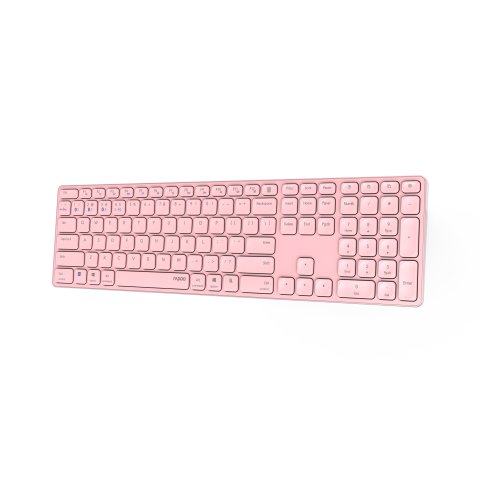 Teclado Rapoo Wireless Y Bluetooth E9800m 2.4ghz Bt 3.0 5.0 Diseño Ultrafino Bateria Rosabase Aluminio Multi Mode