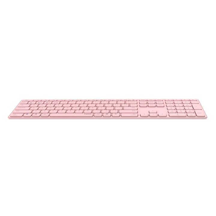 Teclado Rapoo Wireless Y Bluetooth E9800m 2.4ghz Bt 3.0 5.0 Diseño Ultrafino Bateria Rosabase Aluminio Multi Mode