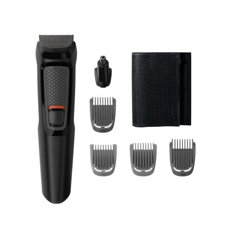 Recortadora De Barba Philips Mg3710 15 6 En 1 4 Peines Guia Bateria 60min Color Negro