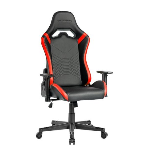 Silla Gamer Mars Gaming Mgcprobr Negra Con Detalle Rojos Brazos Regulables En Altura Reclinable 135º Cojines Ergonomicos Soft