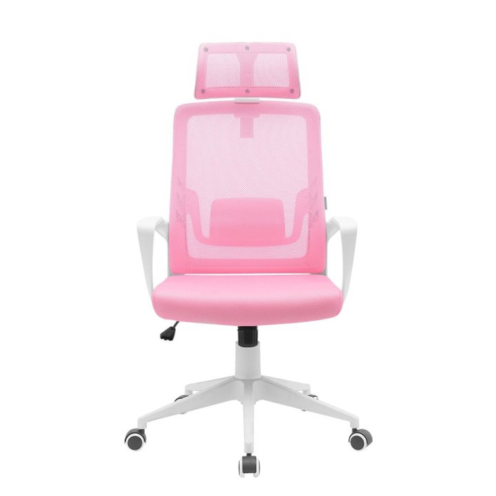 Silla Ergonomica Mars Gaming Mgcergolitewpk Rosa Con Detalles En Blanco Respaldo En Malla Transpirable Ajuste Lumbar-cervical