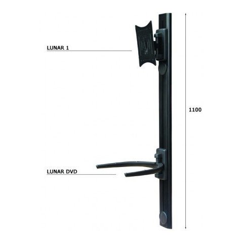 Soporte De Pared Orientable Omb Lunar-genio Para Pantalla 10"-50" Verti.+-20âº Giro 90âº Vesa 200x200 Soporte Inf. Regulable 