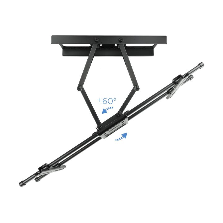 Soporte De Pared Orientable Tooq Lp3790tn-b Para Pantalla 43-90" Gira incli Negro