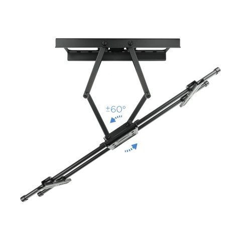 Soporte De Pared Orientable Tooq Lp3790tn-b Para Pantalla 43-90" Gira incli Negro