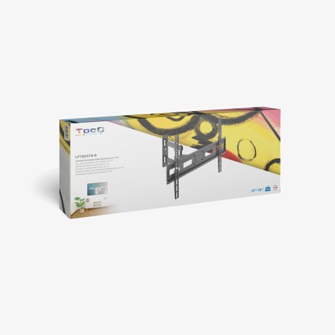 Soporte De Pared Orientable Tooq Lp7863tn-b Para Pantalla 37"- 70" Doble Brazo Con Giro E Inclinacion Max 35kg Vesa 100x100 H