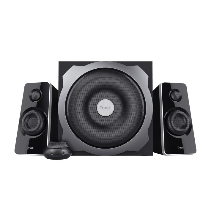 Altavoces 2.1 Trust Tytan Subwoofer De Madera, Mando A Distancia Potencia Salida 60w Rms Negro