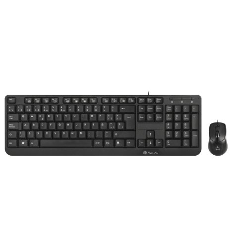 Teclado Ngs Combo Cocoa Kit Teclado Y Mouse Multimedia Con Cable Usb