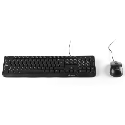 Teclado Ngs Combo Cocoa Kit Teclado Y Mouse Multimedia Con Cable Usb