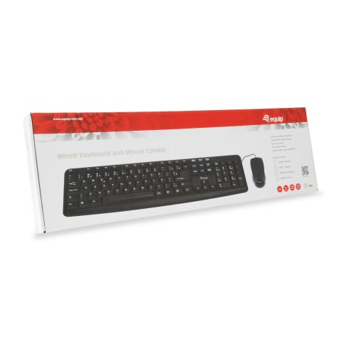 Combo Teclado + Mouse Usb  Portugues Equip Life Color Negro