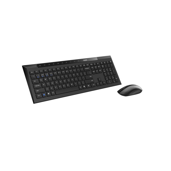 Pack Teclado Y Mouse Rapoo Wireless Y Bluetooth 9010m 2,4ghz Bt 4.0 Bt 5.0 1600dpi Ajustable Color Negro Multi Mode