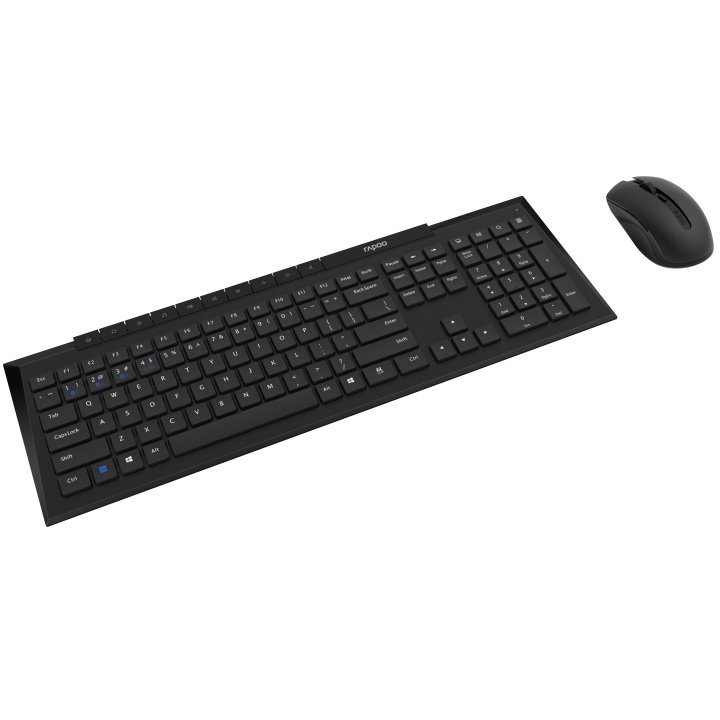 Pack Teclado Y Mouse Rapoo Wireless Y Bluetooth 9010m 2,4ghz Bt 4.0 Bt 5.0 1600dpi Ajustable Color Negro Multi Mode