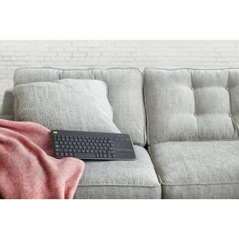 Teclado Logitech Wireless K400 Black Plus Touch Pad P n 920-007137