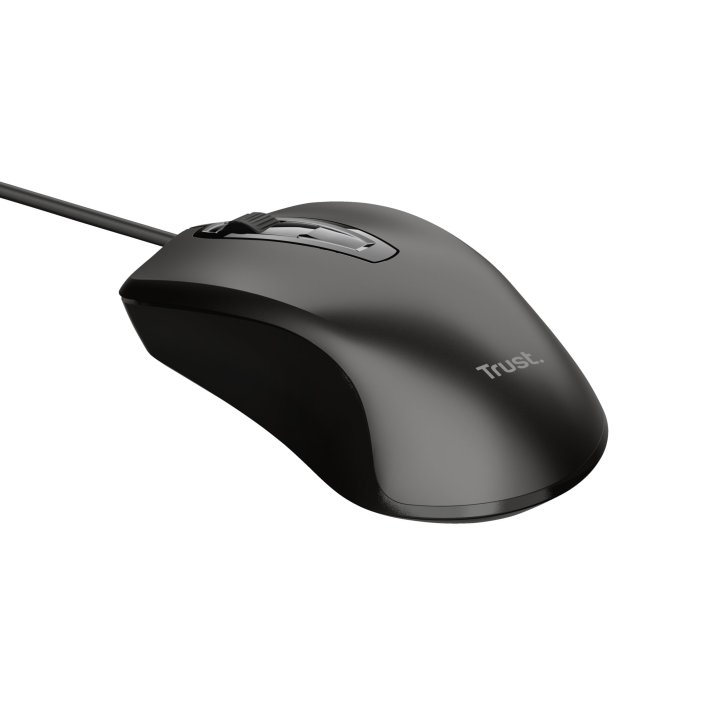 Mouse Trust Basics Usb 3 Botones Y Rueda Desplazamiento 1200dpi Color Negro 24657