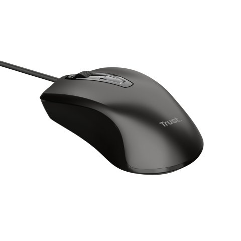 Mouse Trust Basics Usb 3 Botones Y Rueda Desplazamiento 1200dpi Color Negro 24657